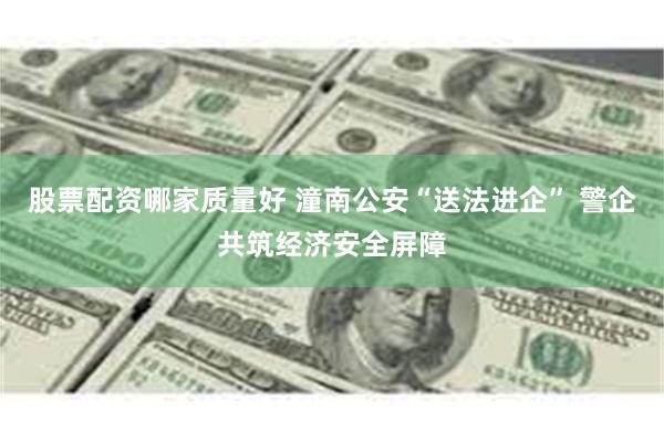 股票配资哪家质量好 潼南公安“送法进企” 警企共筑经济安全屏障